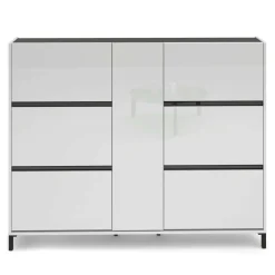 Scarpiere > Dmora Scarpiera 7 ante bianca lucida 169x136h cm - Axelino Bianco Lucido