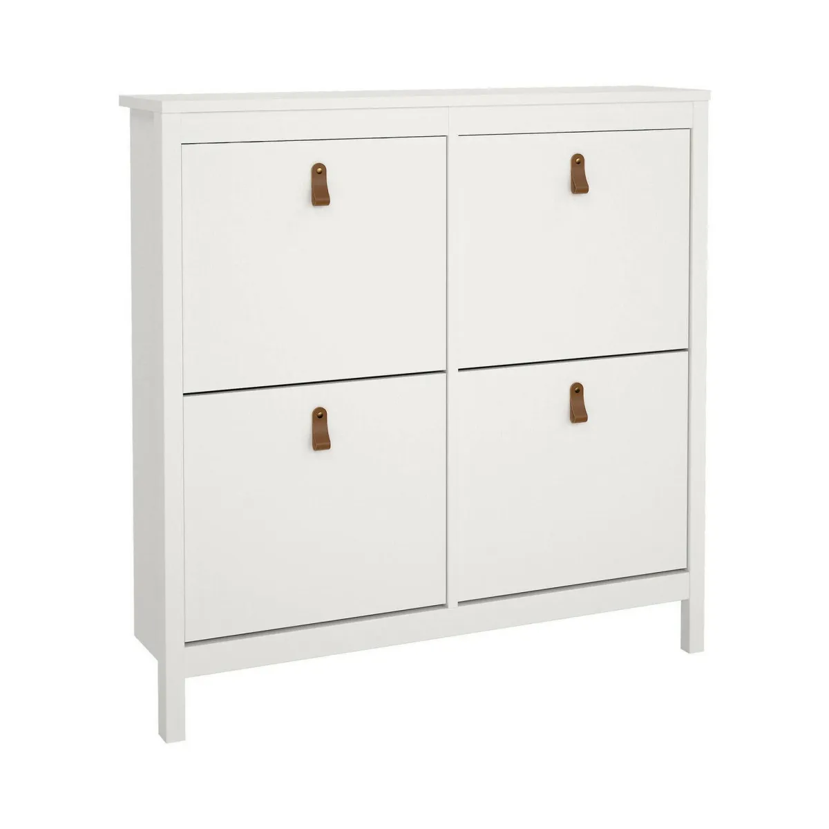 Scarpiere > Dmora Scarpiera 4 ante bianca 102x102h cm - Actinidia Bianco
