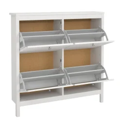 Scarpiere > Dmora Scarpiera 4 ante bianca 102x102h cm - Actinidia Bianco
