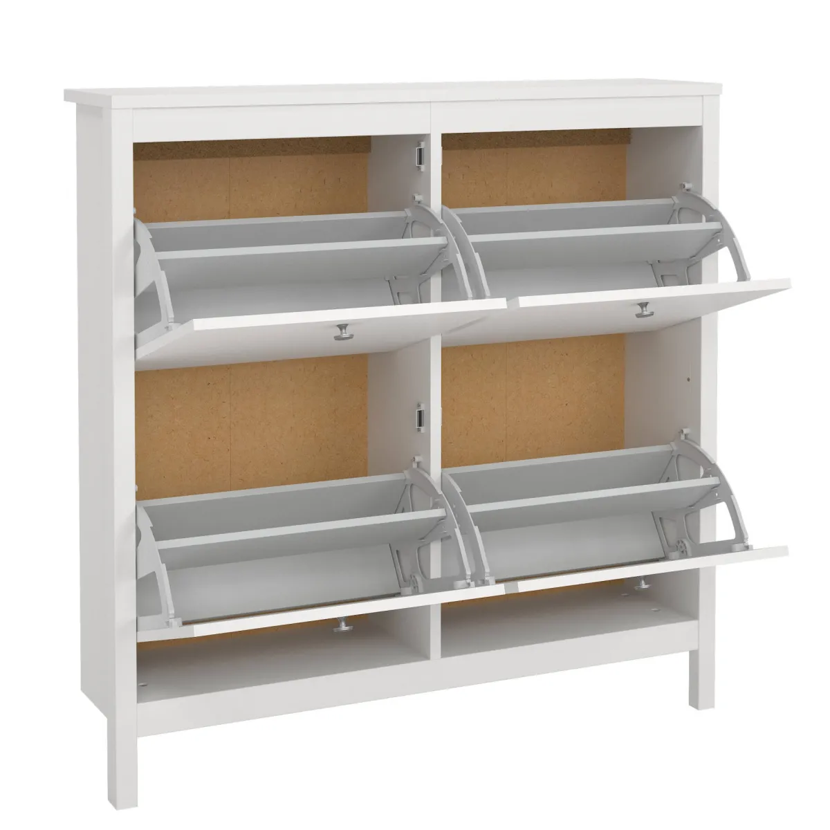 Scarpiere > Dmora Scarpiera 4 ante bianca 102x102h cm - Actinidia Bianco