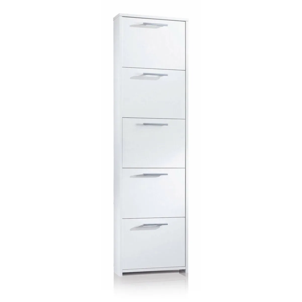 Bagno|Scarpiere > Dmora Scarpiera 5 ante bianca 50x178h cm - Asclepio Bianco
