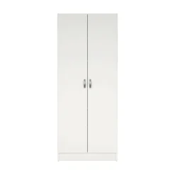 Scarpiere|Lavanderia > Dmora Scarpiera 2 ante bianca 69x170h cm con ripiani regolabili - Erinni Bianco
