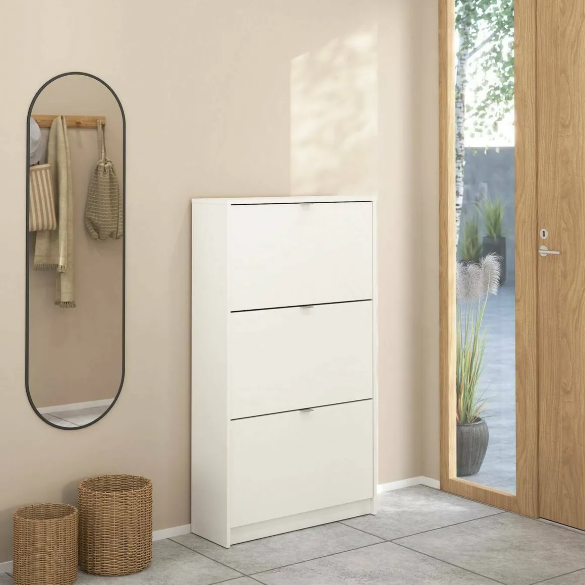Scarpiera 3 ante bianca 70x123h cm - Irina