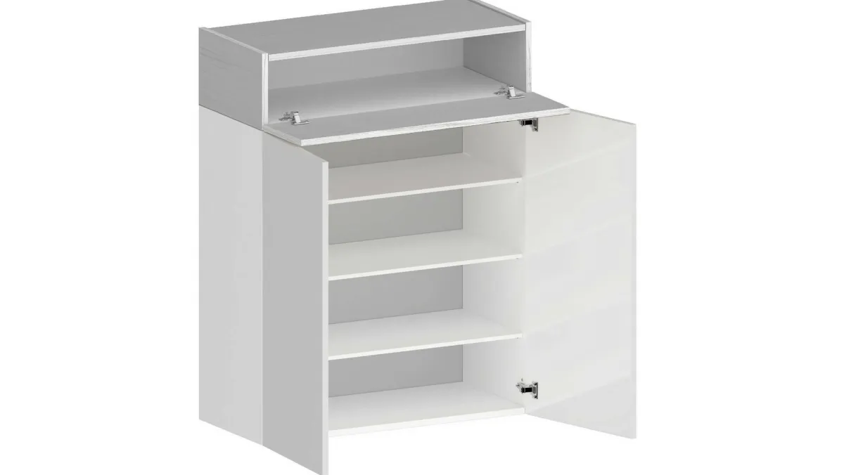 Bagno|Scarpiere > Dmora Scarpiera 3 ante bianca 76x100h cm - Nala Bianco