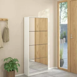 Scarpiera 4 ante bianca 70x162h cm 24 paia - Aepytus