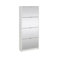 Scarpiera 4 ante bianca 70x162h cm 24 paia - Aepytus