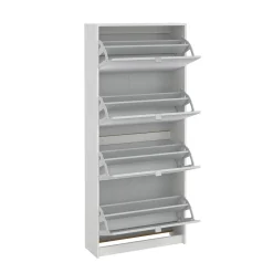 Scarpiera 4 ante bianca 70x162h cm 24 paia - Aepytus