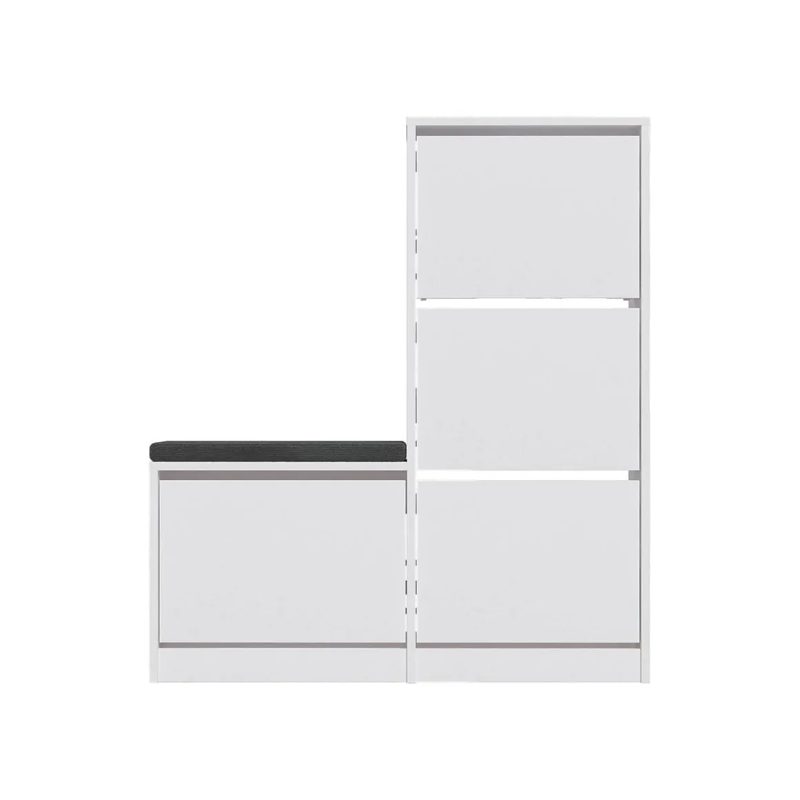 Scarpiera 4 ante bianca 105x118h cm - Velma