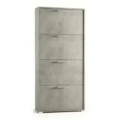 Scarpiera 4 ante cemento 67x147h cm - Adeindein