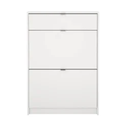 Scarpiera 2 ante e 1 cassetto bianca 70x101h cm - Theophile