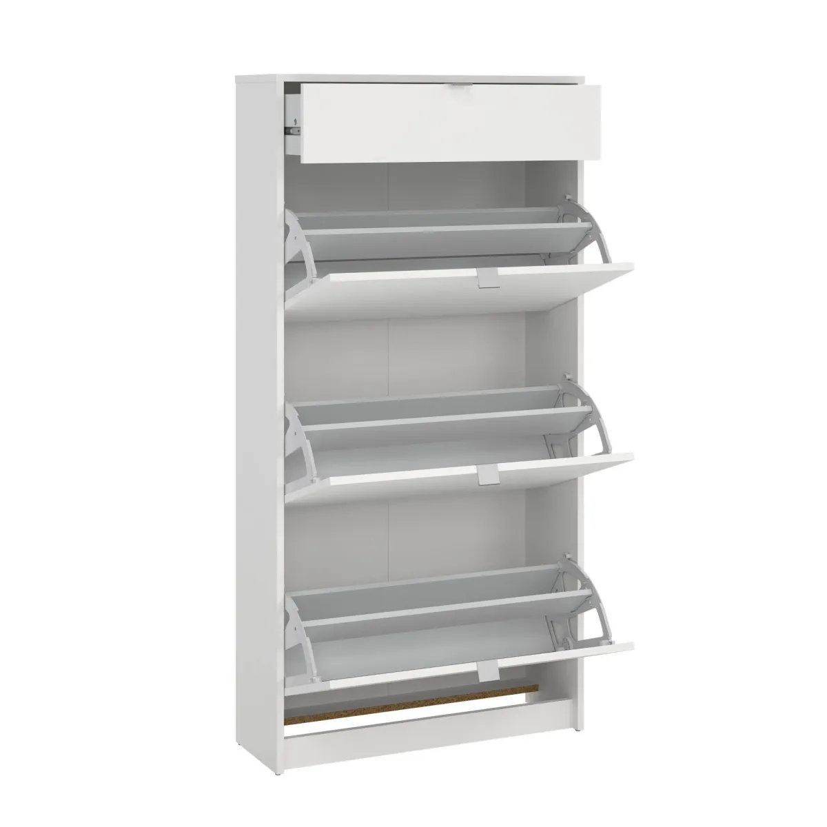 Scarpiere > Dmora Scarpiera 3 ante e 1 cassetto bianca 70x139h cm - Mandukhai Bianco