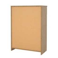 Scarpiere > Dmora Scarpiera 2 ante e 1 cassetto rovere e bianca 80x111h cm - Angilops Bianco, Marrone Rovere