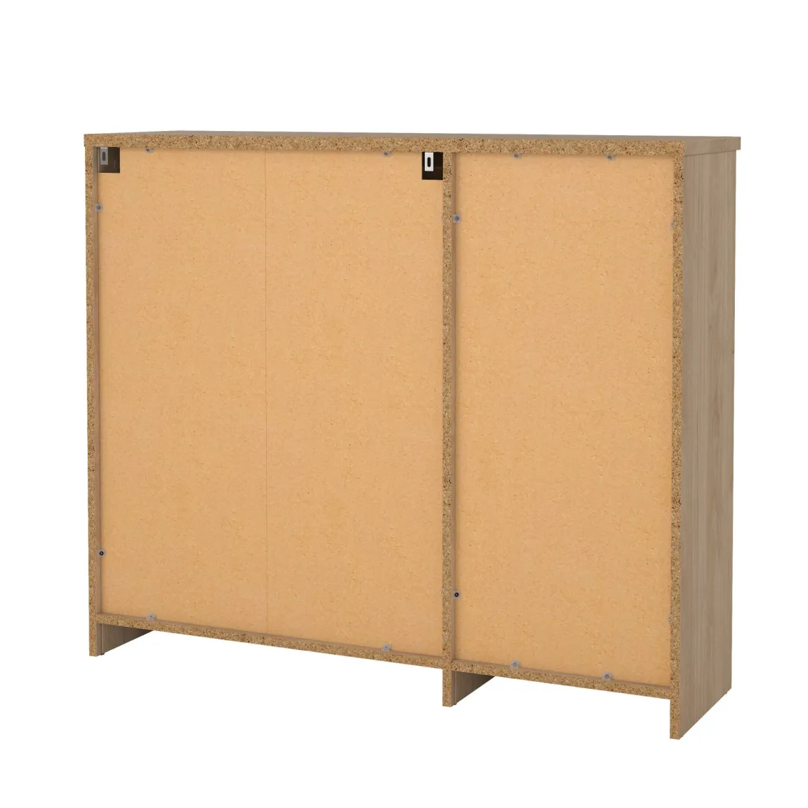 Scarpiera 3 ante e 1 cassetto rovere 108x92h cm - Todd