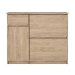 Scarpiera 3 ante e 1 cassetto rovere 108x92h cm - Todd