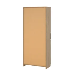Scarpiera 4 ante e 1 cassetto rovere e nera 80x191h cm - Jangmi