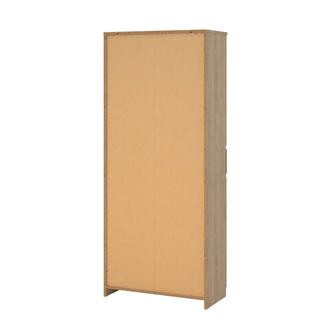 Scarpiera 4 ante e 1 cassetto rovere e nera 80x191h cm - Jangmi