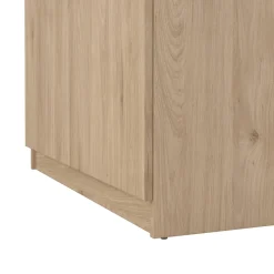Scarpiera 4 ante e 1 cassetto rovere e nera 80x191h cm - Jangmi