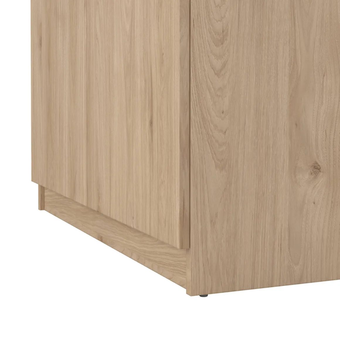 Scarpiera 4 ante e 1 cassetto rovere e nera 80x191h cm - Jangmi