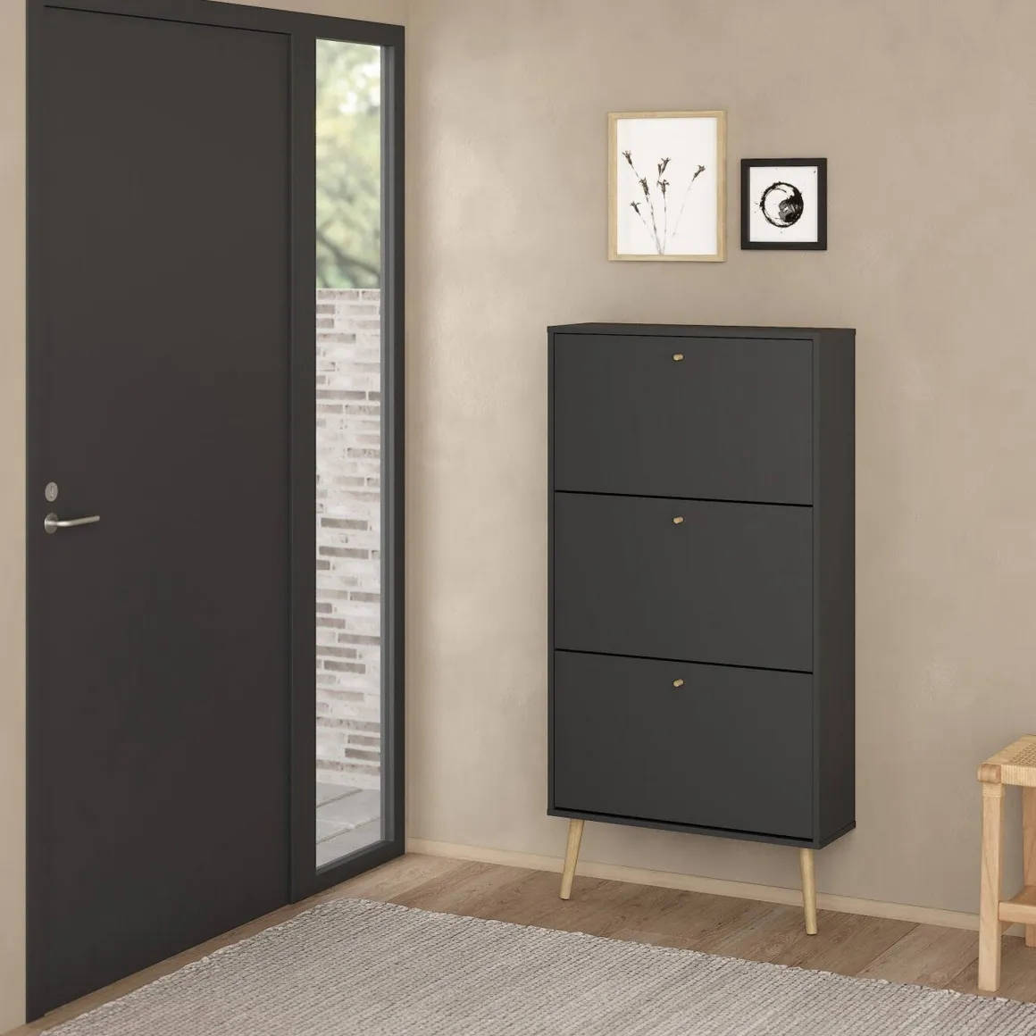 Scarpiera 3 ante grigia 70x139h cm - Fung