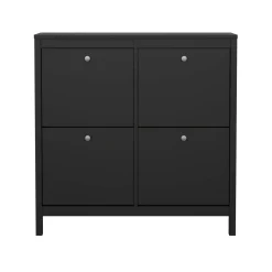 Scarpiere > Dmora Scarpiera 4 ante nera 102x102h cm - Actinidia Nero