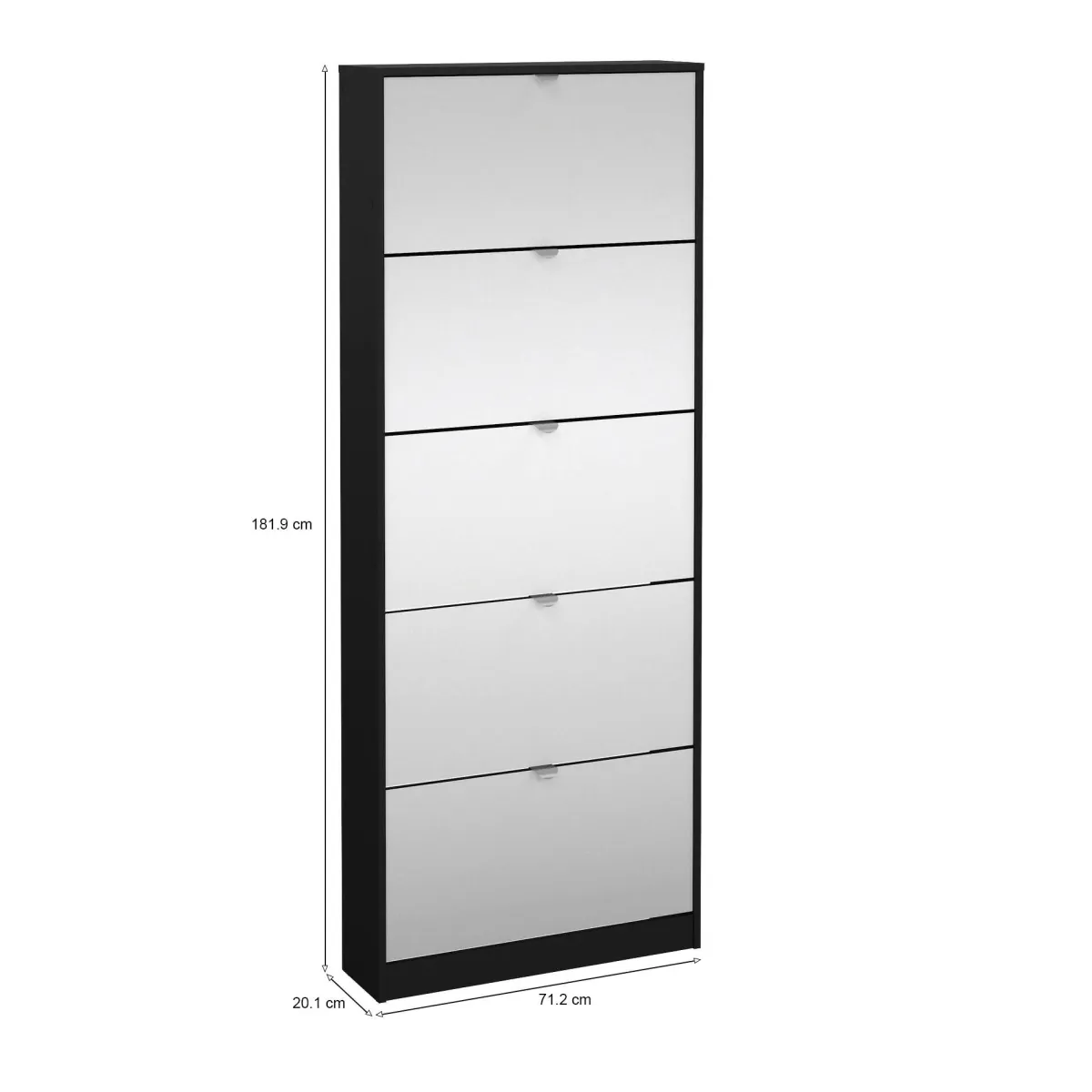 Scarpiere > Dmora Scarpiera 5 ante nera 71x181h cm - Angiolo Nero