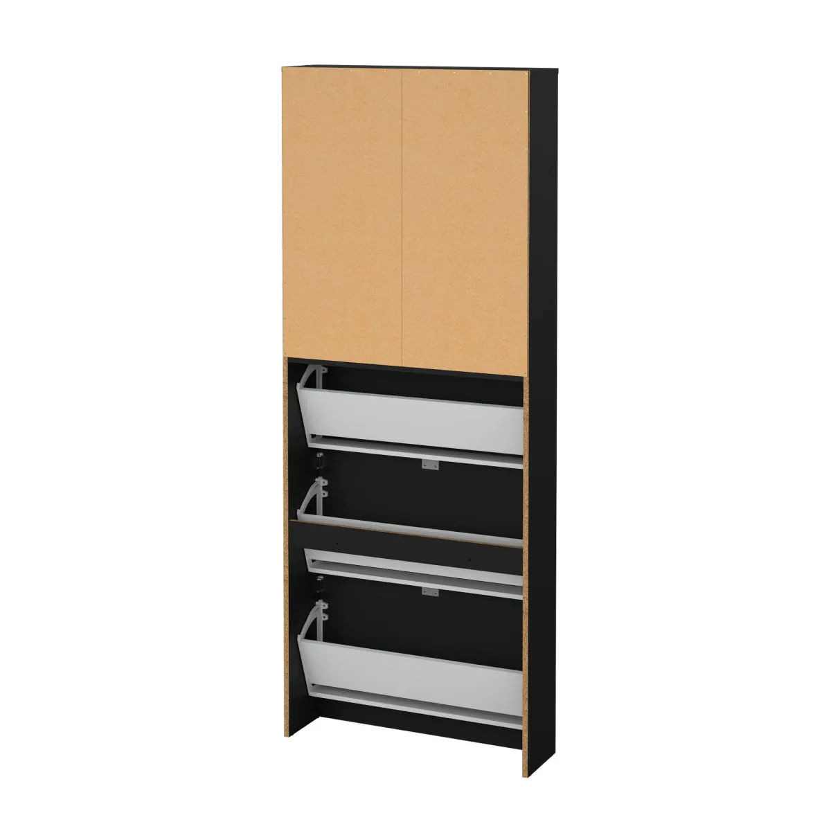 Scarpiere > Dmora Scarpiera 5 ante nera 71x181h cm - Angiolo Nero