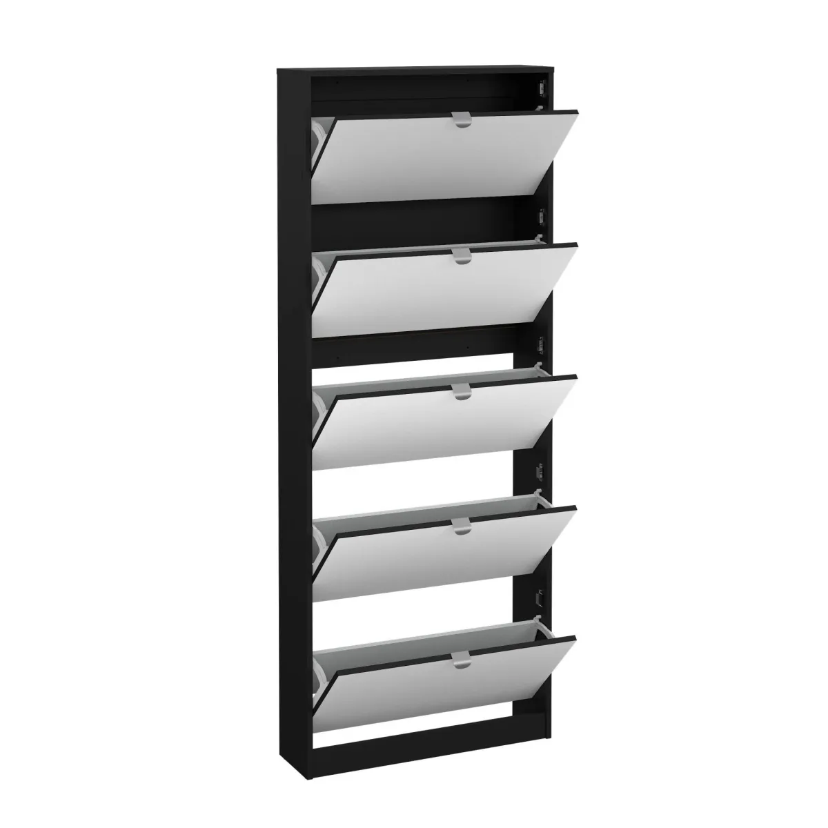 Scarpiere > Dmora Scarpiera 5 ante nera 71x181h cm - Angiolo Nero