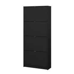 Scarpiere > Dmora Scarpiera 4 ante nera 70x162h cm - Epidoto Nero