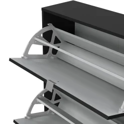 Scarpiere > Dmora Scarpiera 4 ante nera 70x162h cm - Epidoto Nero