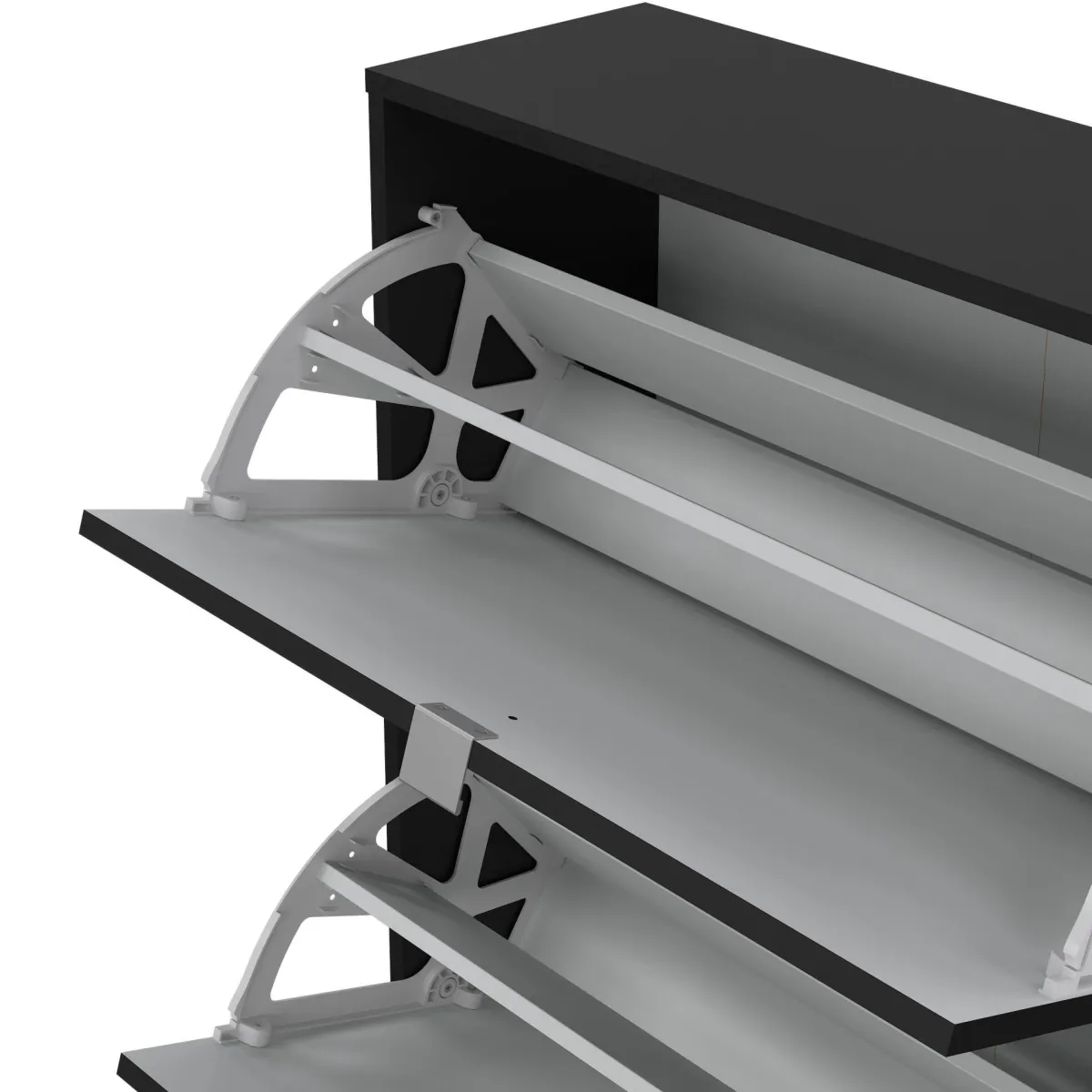 Scarpiere > Dmora Scarpiera 4 ante nera 70x162h cm - Epidoto Nero