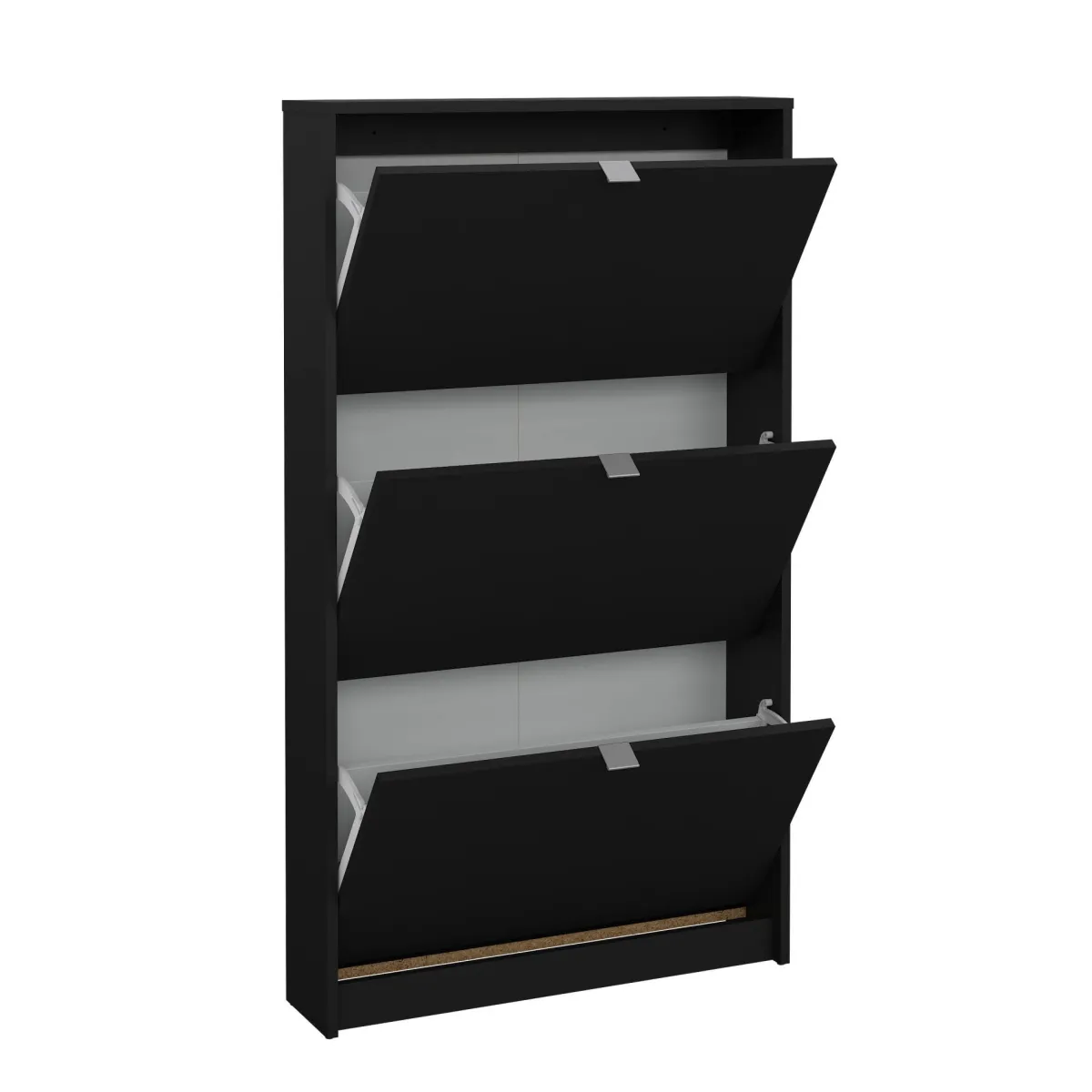 Scarpiere > Dmora Scarpiera 3 ante nera 70x123h cm in legno - Aran Nero
