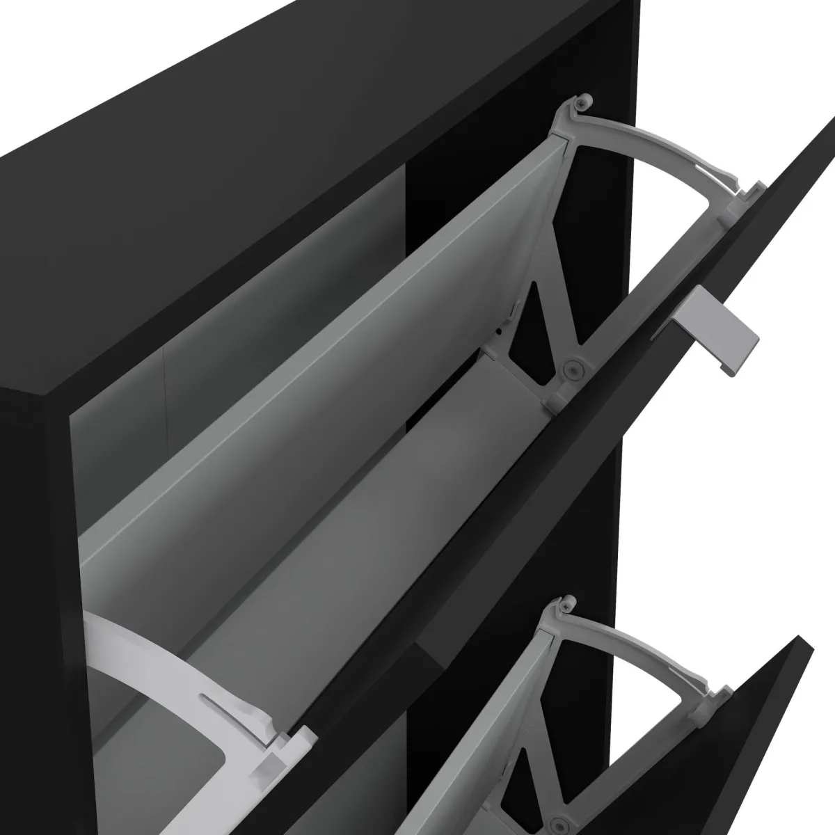 Scarpiere > Dmora Scarpiera 3 ante nera 70x123h cm in legno - Aran Nero