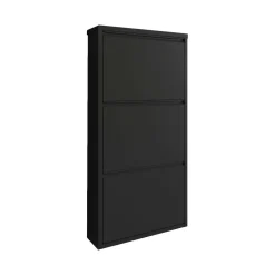 Scarpiere > Dmora Scarpiera 3 ante nera 50x104h cm in metallo - Alexa Nero