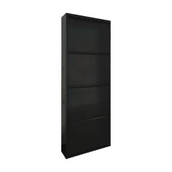 Scarpiera 4 ante nera 50x138h cm in metallo - Axe