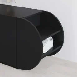 Scarpiera 2 ante nera 110x50h cm - Sequoia