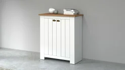 Bagno|Scarpiere > Dmora Scarpiera 2 ante rovere 84x100h cm - Adriatica Marrone Rovere