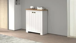 Bagno|Scarpiere > Dmora Scarpiera 2 ante rovere 84x100h cm - Adriatica Marrone Rovere