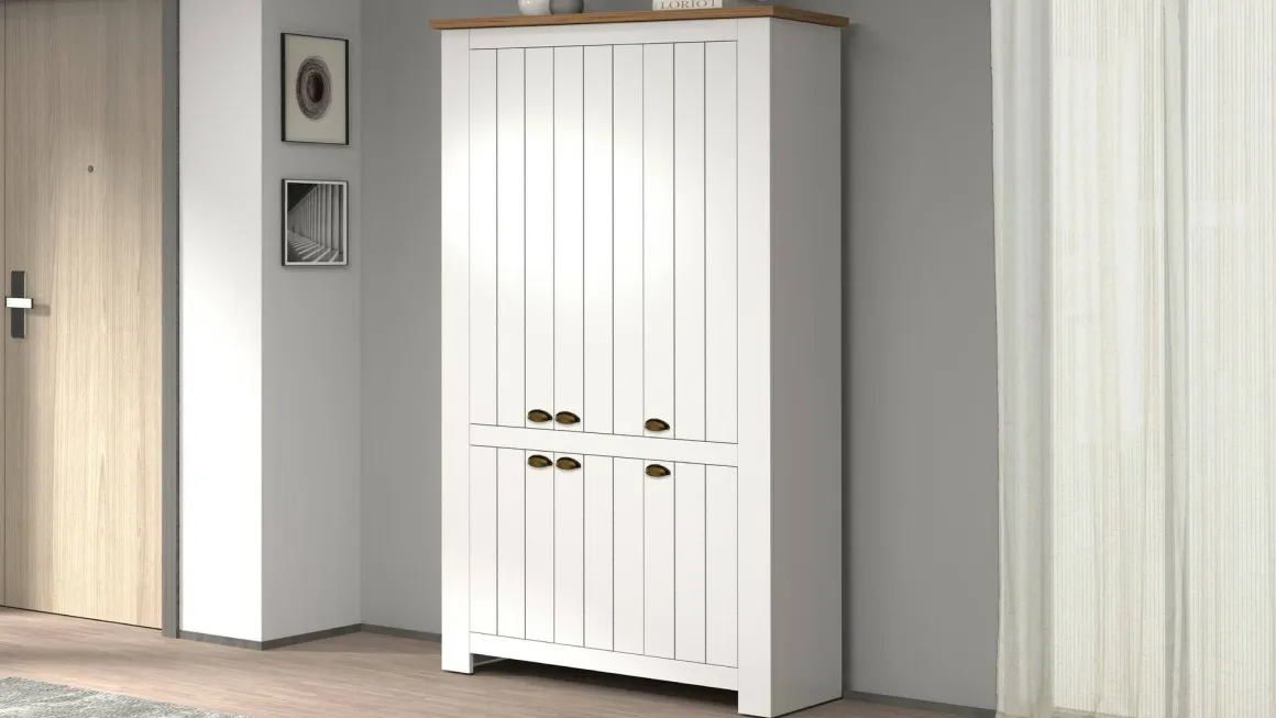 Scarpiera 6 ante rovere 114x200h cm - Apricena