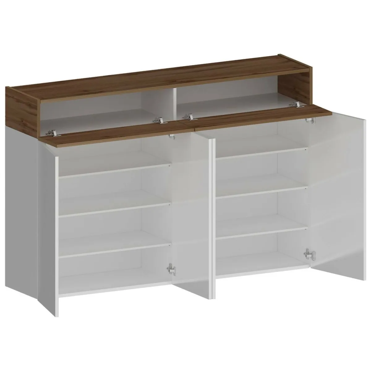 Bagno|Scarpiere > Dmora Scarpiera 6 ante rovere 154x100h cm - Are Marrone Rovere