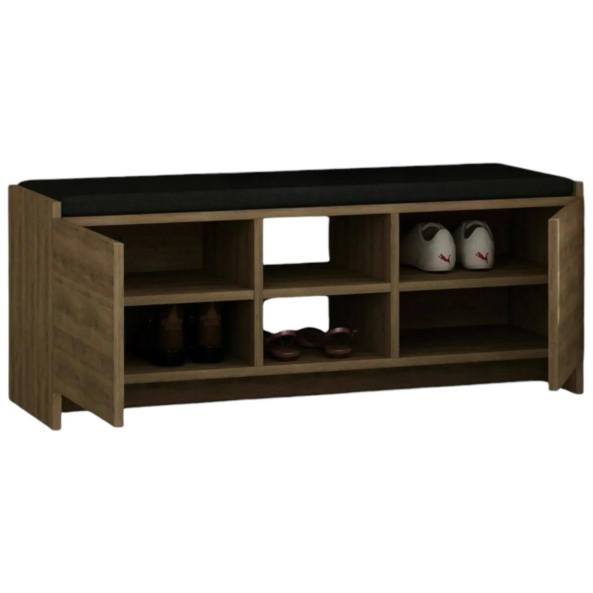 Bagno|Scarpiere > Dmora Scarpiera 2 ante rovere 110x43h cm - Axar Marrone Rovere