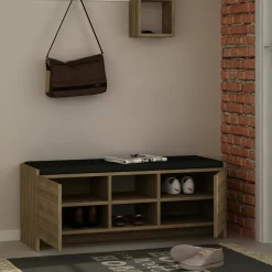 Bagno|Scarpiere > Dmora Scarpiera 2 ante rovere 110x43h cm - Axar Marrone Rovere