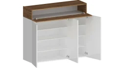 Bagno|Scarpiere > Dmora Scarpiera 4 ante rovere 114x100h cm - Griselda Marrone Rovere