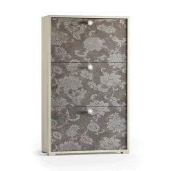 Bagno|Scarpiere > Dmora Scarpiera 3 ante rovere 67x112h cm 18 paia - Axinite Marrone Rovere