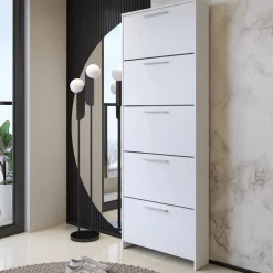 Scarpiera apertura abatible bianca 68x187h cm - Campania