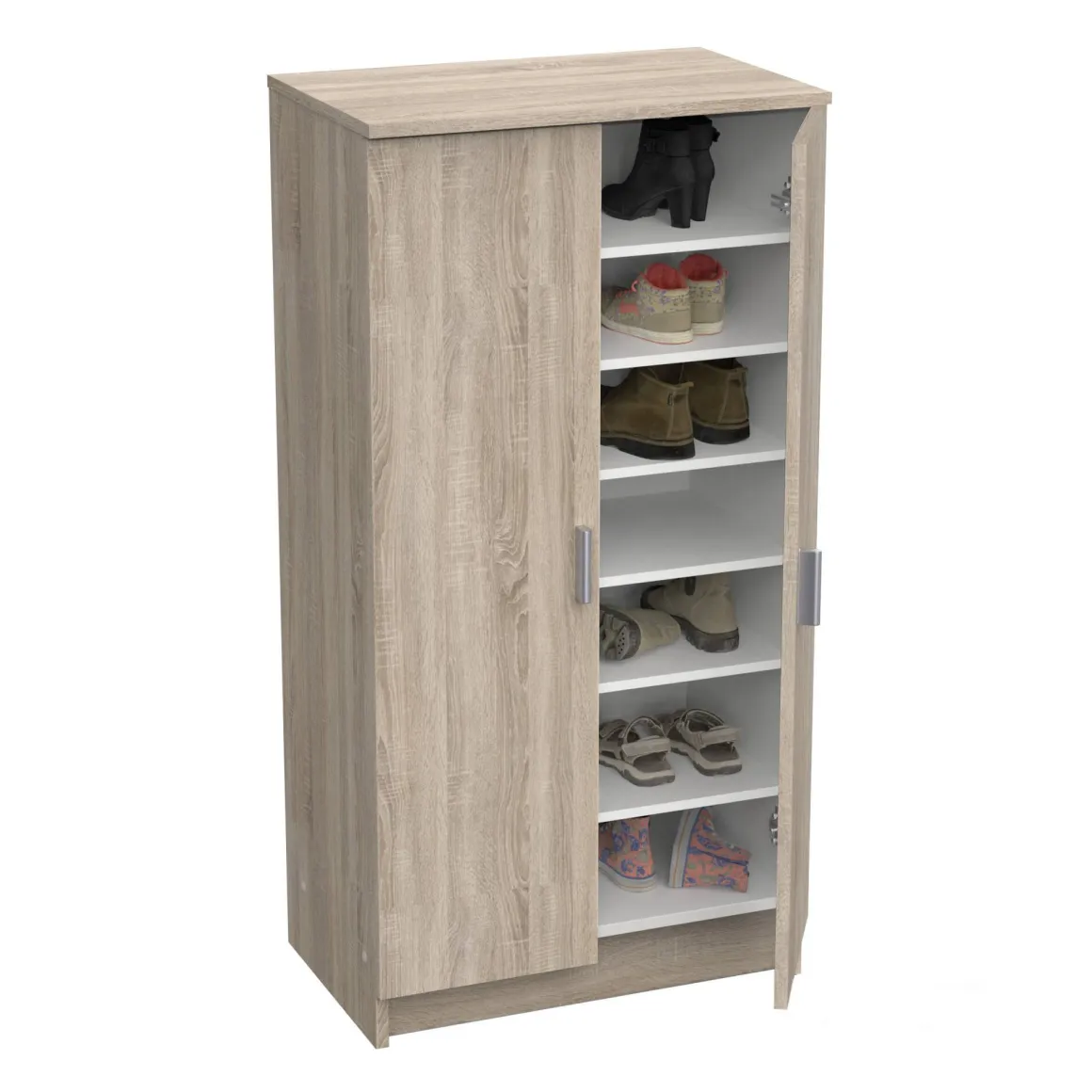 Scarpiera basic 2 ante rovere 54x108h cm - Abram