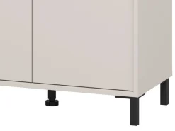 Scarpiera Beige Nero 9 Ripiani 4 Ante 80x40x205.5h cm, Piedini Inclusi - Peligni