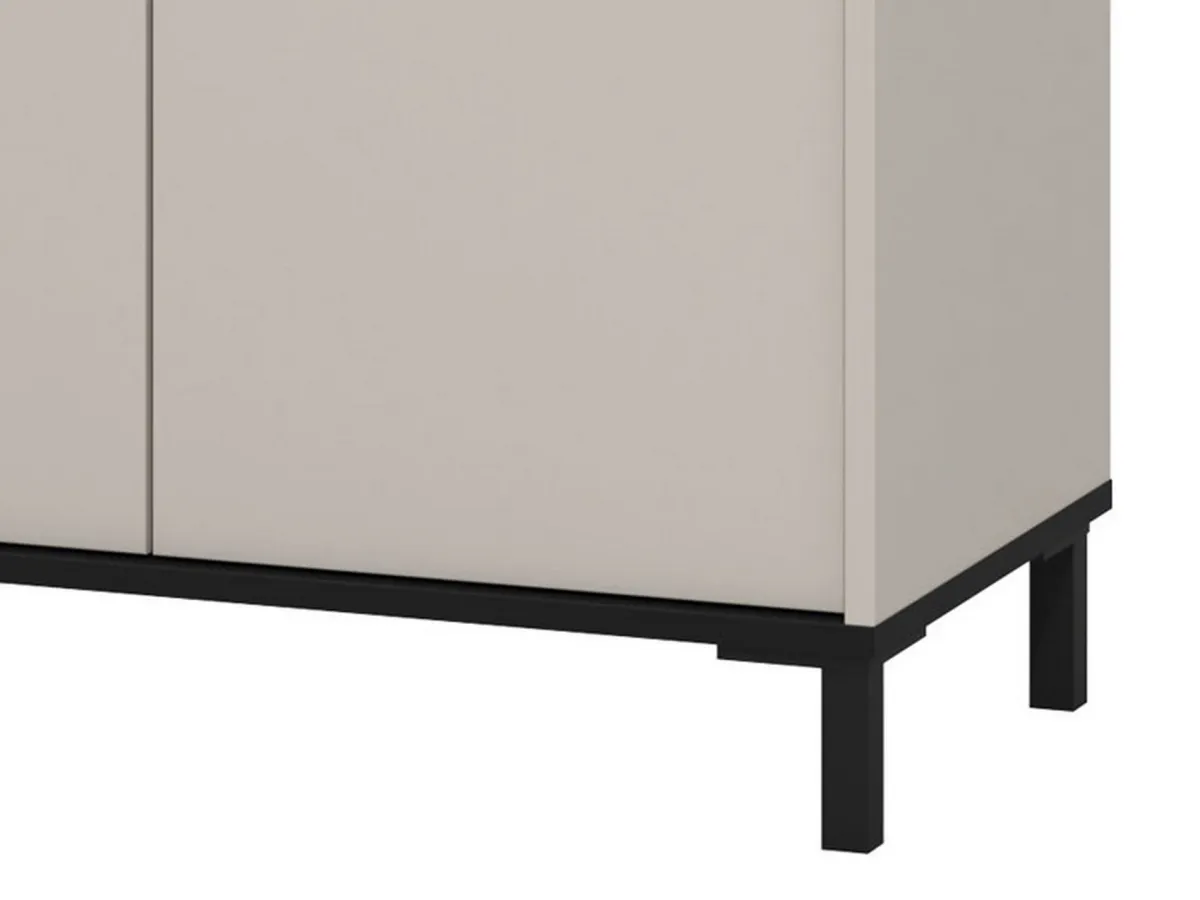 Scarpiere > Dmora Scarpiera Beige Nero un Cassetto 4 Ripiani 80x40x109.5h cm, 2 Ante - Ilarione Nero, Beige