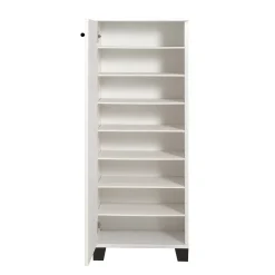 Scarpiere > Dmora Scarpiera bianca e nera 50x127h cm - Kika Nero, Bianco