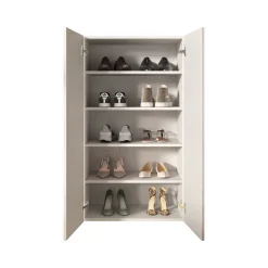 Scarpiere > Dmora Scarpiera 5 Ripiani 20 Paia 72.5x36x86h cm, 6 Vani - Angitola Bianco Lucido