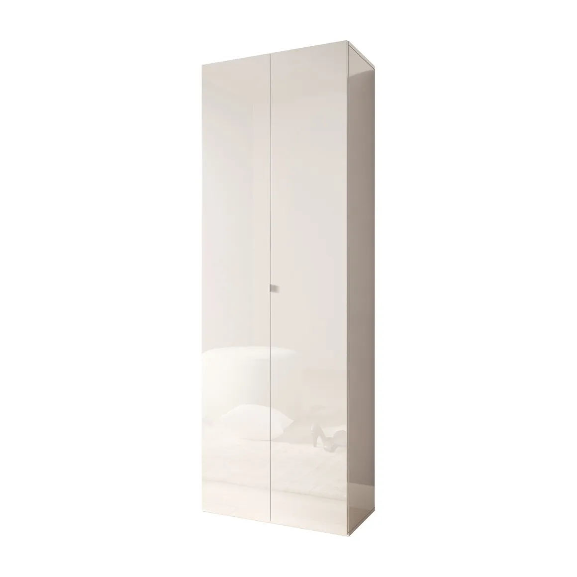 Scarpiera Bianco Lucido 6 Ripiani 21 Paia 63x35x186h cm, 7 Vani - Genuri